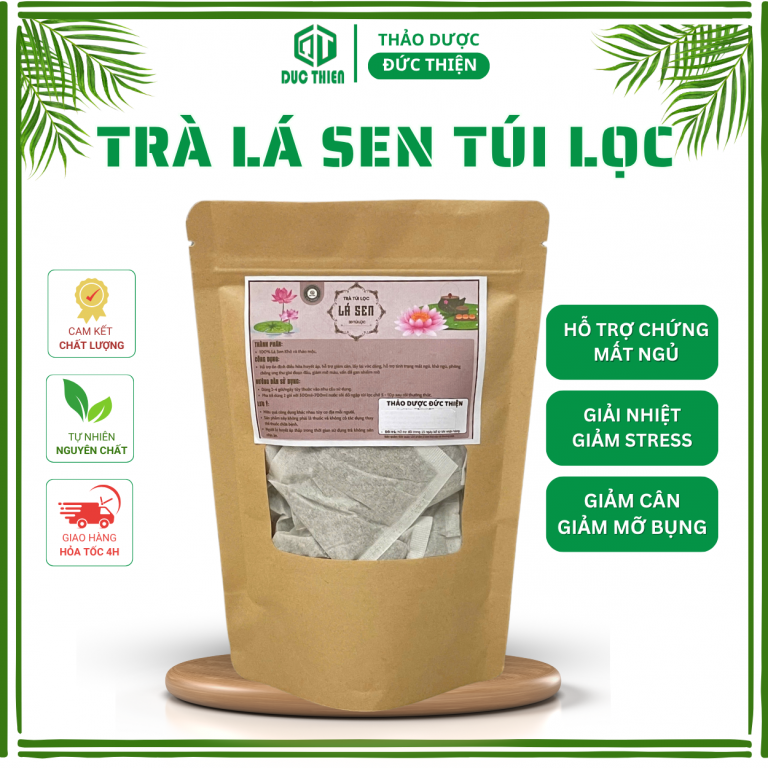 Trà Lá Sen Túi Lọc Đức Thiện hỗ trợ giảm cân, mát gan, ngủ ngon