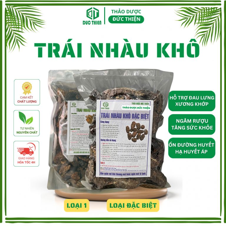Trái nhàu khô Đặc Biệt hỗ trợ huyết áp, tiêu hóa, ngủ ngon