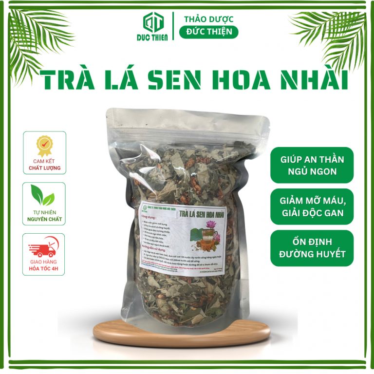 Trà lá sen hoa nhài hỗ trợ ngủ ngon và đường huyết