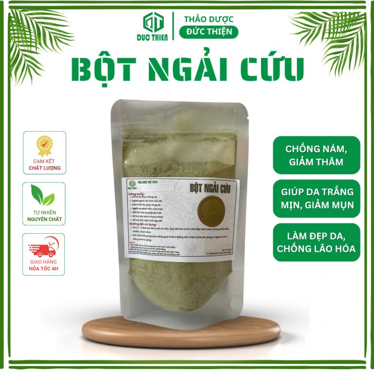 Bột ngải cứu nguyên chất làm đẹp da