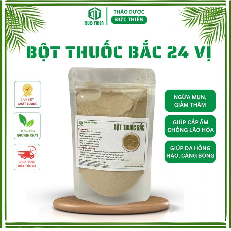 Bột thuốc Bắc 24 vị ủ trắng da tự nhiên