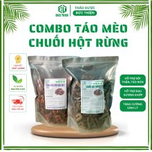 Combo 1Kg Chuối Hột Rừng + 1Kg Táo Mèo (Khô, Sạch, Thơm) – Bổ Thận Tráng Dương, Tăng Cường Sinh Lý