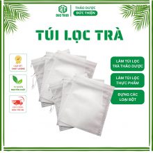 Set 10 Túi Lọc Trà Vải Không Dệt Dây Rút Đủ Kích Thước – Chịu Nhiệt, Thân Thiện Môi Trường, Đa Năng